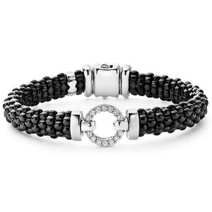 Lagos Black Caviar Diamond Circle Bracelet